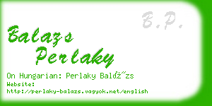 balazs perlaky business card